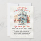 バーボン通りバチェロレッテウィークエンドブライダルシャワー 招待状 (正面)