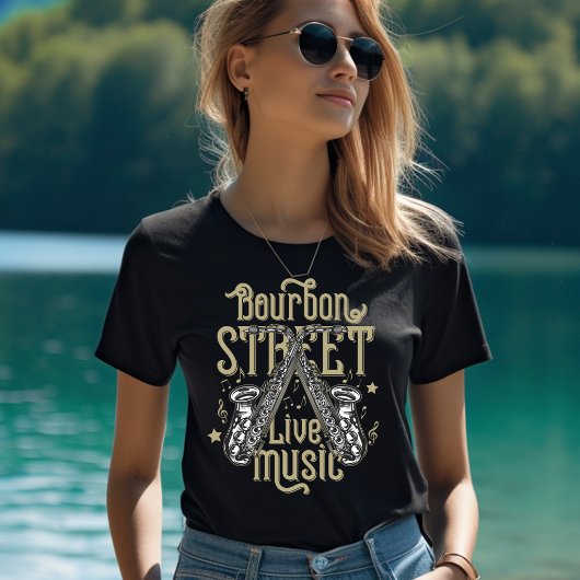 バーボン通りライブミュージックTシャツ Tシャツ