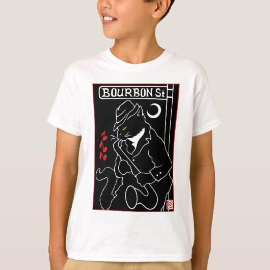 バーボン通り猫 Tシャツ (正面)