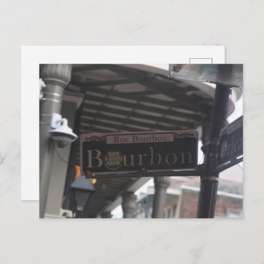 バーボン通り看板はがき ポストカード (正面/裏面)