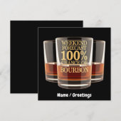 バーボン週末予報 100％の確率でバーボン 招待状 (正面/裏面)