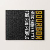 バーボン魔法ブラウンウォーターおもしろいピープル – ウィスキー ジグソーパズル (横)