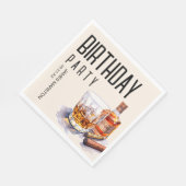 バーボン&シガーバースデーパーティー スタンダードランチョンナプキン (角)