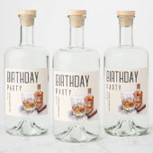 バーボン&シガーバースデーパーティー リキュールボトルラベル (ボトル)