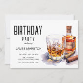 バーボン&シガーバースデーパーティー 招待状 (正面)