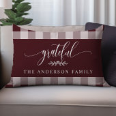 バーボン バッファローチェック ファミリー 感謝 ランバークッション