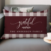 バーボン バッファローチェック ファミリー 感謝 ランバークッション