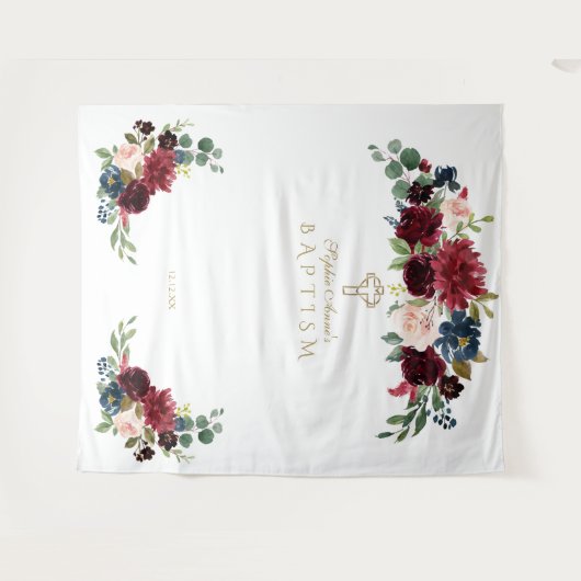 バーボン ブラッシュ 洗礼 フォトブース 背景 タペストリー (正面(横))