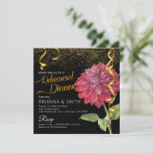 バーボン ポピー リハーサル ディナー カリグラフィー 招待状 (スタンド正面)