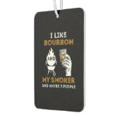 バーボン·マイ·スモーカーが好きだ3人おもしろいBBQ カーエアーフレッシュナー (左)