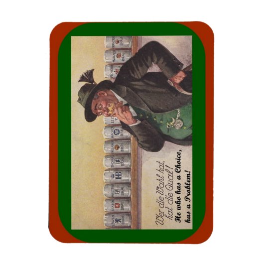 バーマグネットアンティークドイツ語諺ビール選択 マグネット (縦)