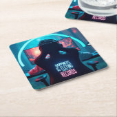 バーマット：勝利は記録あり スクエアペーパーコースター (アングル)