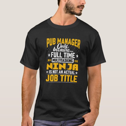 バーマネージャDirector Pub Managerジョブのタイトル Tシャツ (正面)