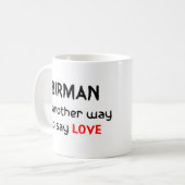 バーマンはコーヒーマグが大好き コーヒーマグカップ (正面左)