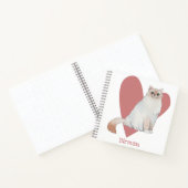 バーマンキャットウォーター色子猫ピンクハートジャーナル ノートブック (内部)