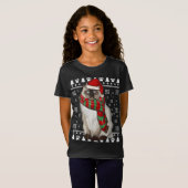 バーマンキャットサンタハットクリスマス醜いクリスマス Tシャツ (正面フル)