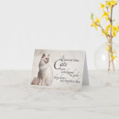 バーマンキャットノーテカード カード (黄色い花)