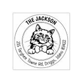 バーマンキャットファミリー差出人住所 ラバースタンプ (インプリント)