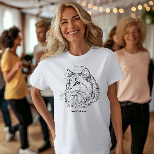 バーマンキャットポートレート Tシャツ