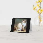 バーマンキャット カード (黄色い花)