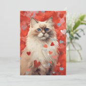 バーマン猫 バレンタインデー シーズンカード (スタンド正面)