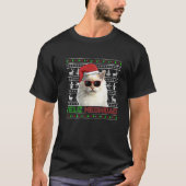 バーマン・キャット・フェリズ・メオウィダード・おもしろいクリスマス Tシャツ (正面)