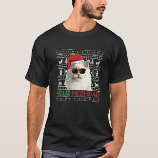 バーマン・キャット・フェリズ・メオウィダード・おもしろいクリスマス Tシャツ