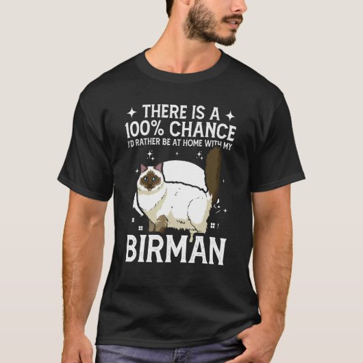 バーマン+猫と一緒にお家に帰ろう Tシャツ (正面)