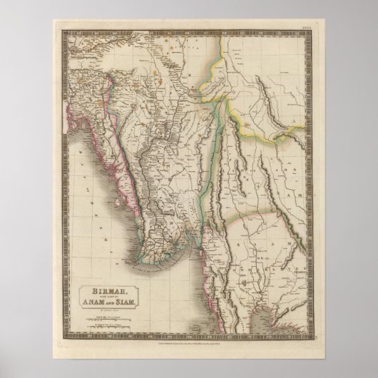 バーマ、アナム、サイアム、タイ ポスター (正面)