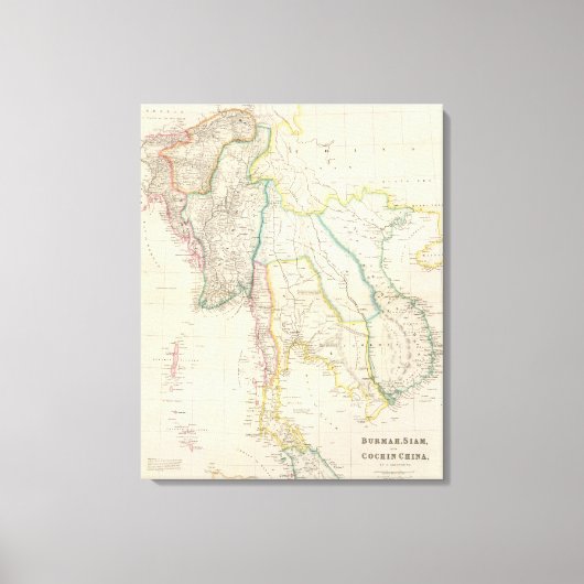 バーマ、サイアム、コーチン中国 キャンバスプリント (正面)