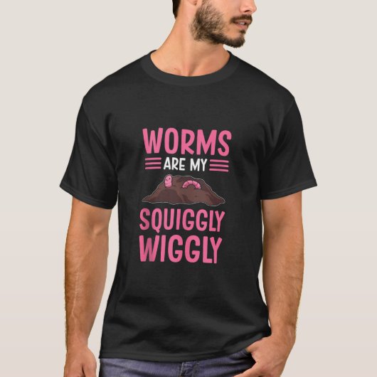 バーミコンポスト赤ウィグラー虫の虫ハンターワームFa Tシャツ (正面)