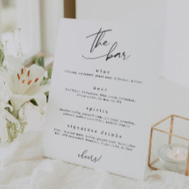 バーミニマル飲み物看板 台座サイン