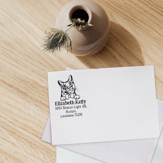 バーミラキャット差出人住所ペット ラバースタンプ