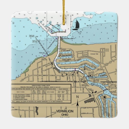 バーミリオンオハイオ航海のグラフ セラミックオーナメント (裏面)
