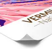 バーミリオンクリフスナショナルモニュメントホワイトポケット ポスター (角)