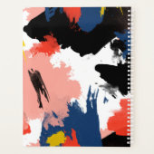 バーミリオンブラック&ネイビー – 抽象芸術水彩 プランナー手帳 (裏面)