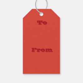 バーミリオンレッド秋秋シーズン無地のカラー ギフトタグ