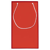 バーミリオンレッド秋秋シーズン無地のカラー スモールペーパーバッグ (裏面)