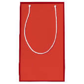 バーミリオンレッド秋秋シーズン無地のカラー スモールペーパーバッグ (正面)