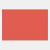 バーミリオンレッド秋秋シーズン無地のカラー ラッピングペーパーシート (正面3)