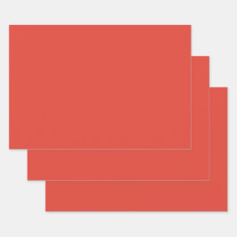 バーミリオンレッド秋秋シーズン無地のカラー ラッピングペーパーシート