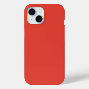 バーミリオンレッド秋秋シーズン無地のカラー iPhone 15ケース