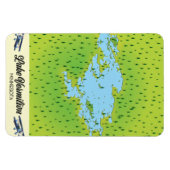 バーミリオン湖ミネソタ州地図 マグネット (横)