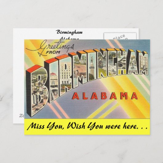 バーミンガムからの挨拶 ポストカード (正面/裏面)