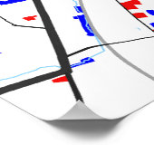 バーミンガムの地図 ポスター (角)