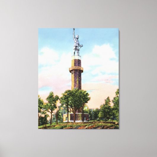 バーミンガムアラバマバルカンオンレッドマウンテン キャンバスプリント (正面)