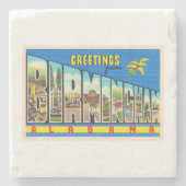 バーミンガムアラバマヴィンテージ大レターはがき2 ストーンコースター (正面)