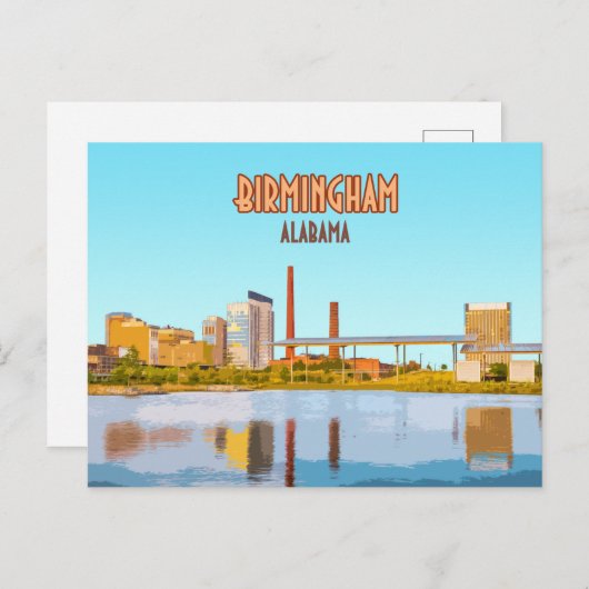 バーミンガムアラバマ鉄道公園ダウンタウン ポストカード (正面/裏面)