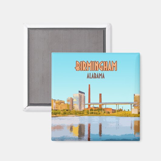 バーミンガムアラバマ鉄道公園ダウンタウン マグネット (正面/裏面)
