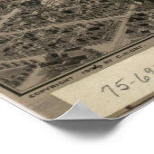 バーミンガムアラバマ1904パノラママップ ポスター (角)